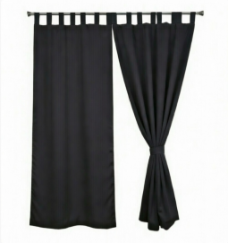 Штора уличная на веранду (В-220*Ш-150) Черная, (ткань Оксфорд 600)